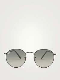 Round Flat Lens Sunglasses