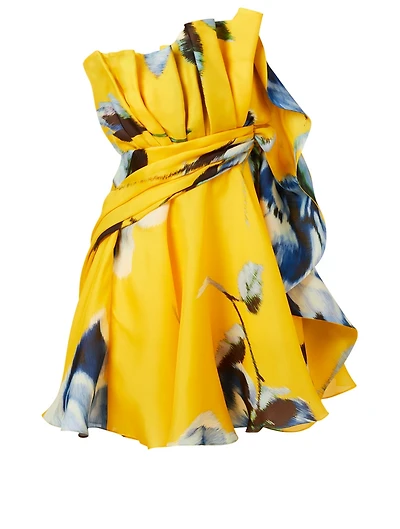 Silk Strapless Mini Dress