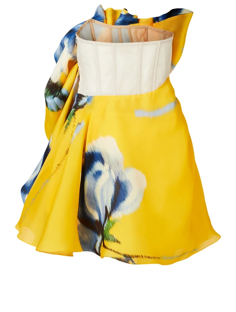 Silk Strapless Mini Dress