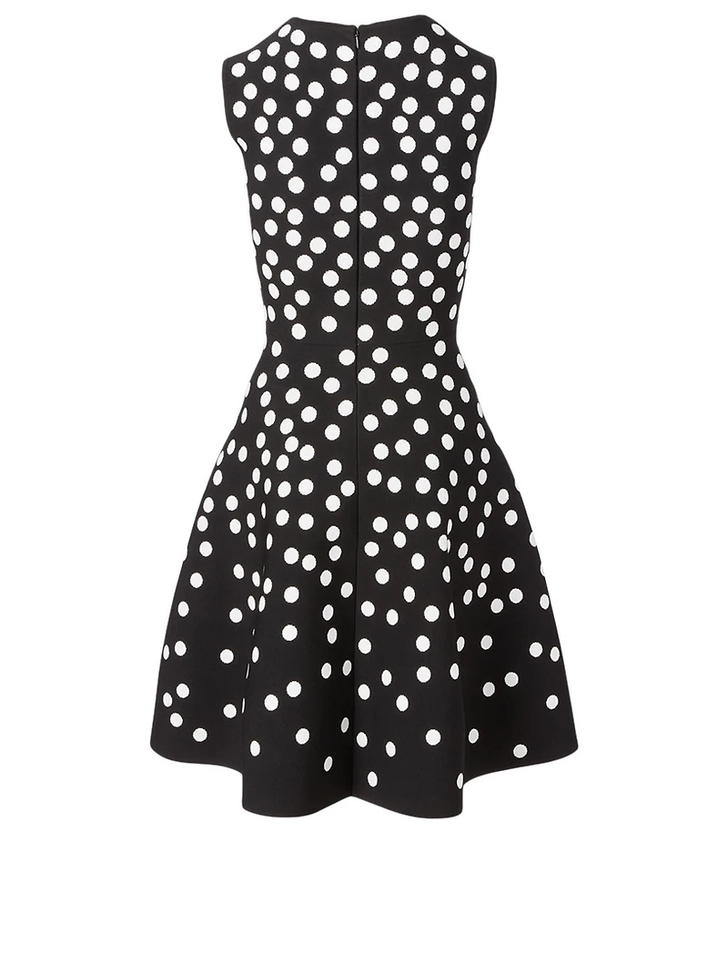 Fit And Flare Dress Polka Dot Print