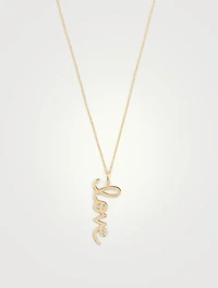 Large 14K Gold Love Necklace