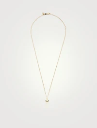 14K Rose Gold Crystal Pendant Necklace With Diamond