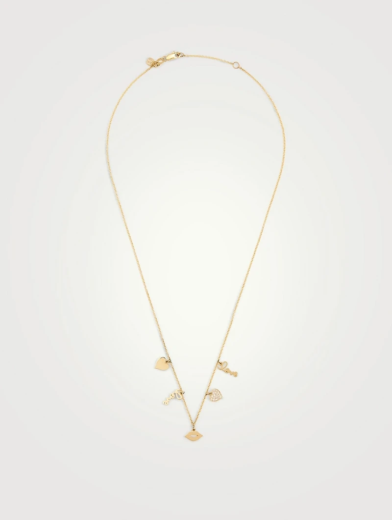 14K Gold Charm Necklace
