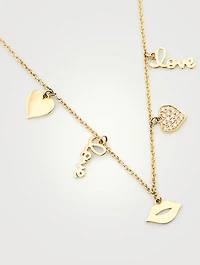 14K Gold Charm Necklace