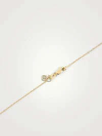 14K Gold Evil Eye Medallion Necklace With Diamonds