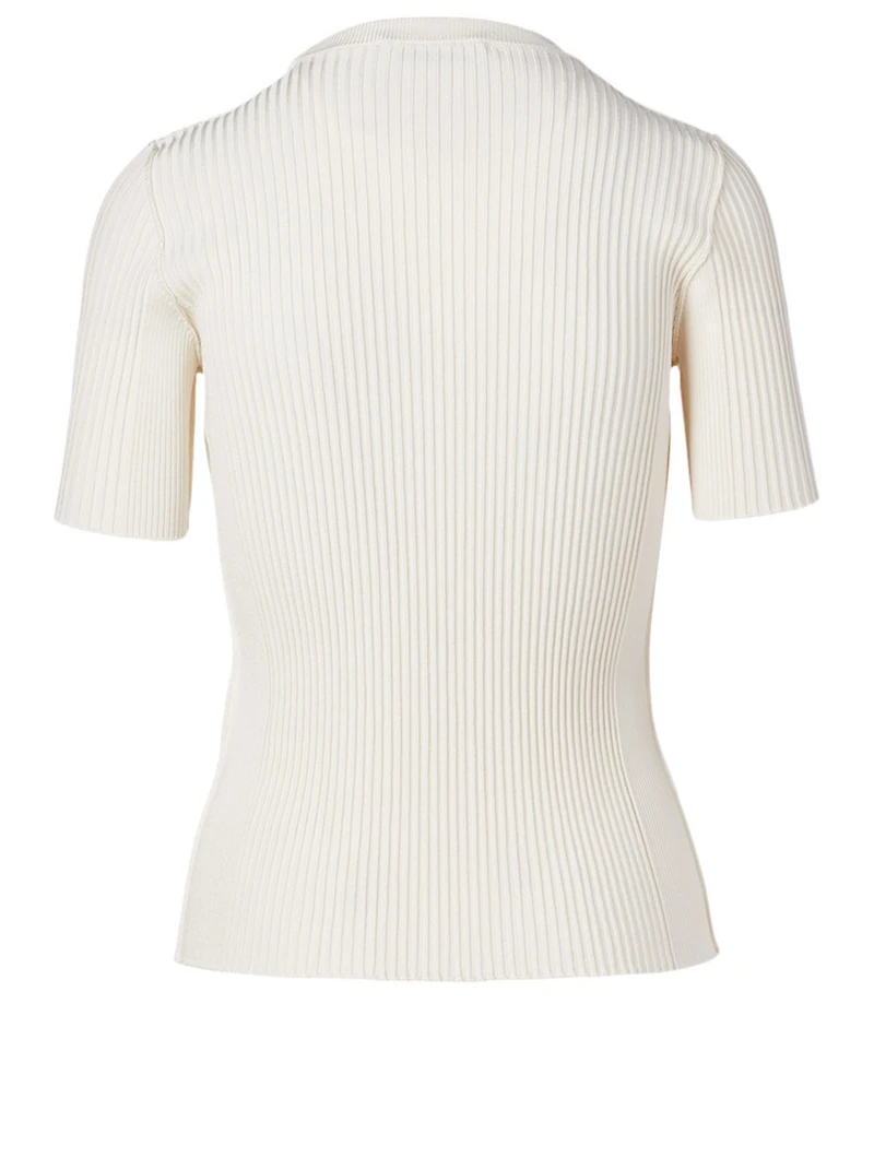 Short-Sleeve Sweater With Chain