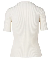 Short-Sleeve Sweater With Chain