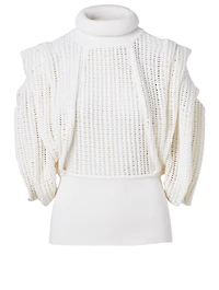 Mesh Sweater With Hang Sleeves