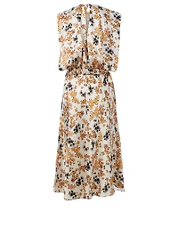 Sleeveless Midi Dress Floral Print