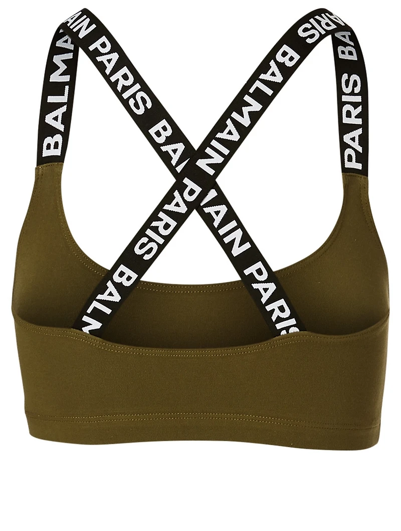 Logo Band Sports Bra