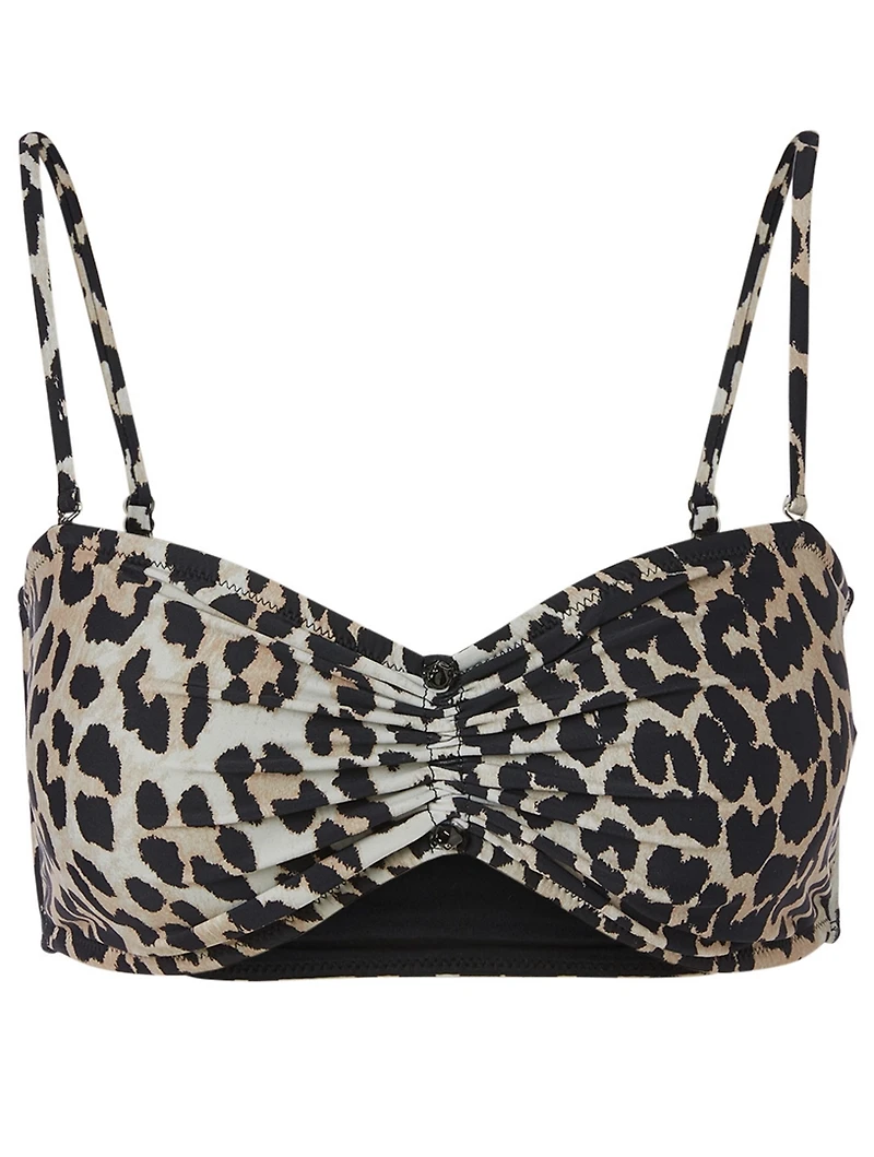 Bandeau Bikini Top Leopard Print