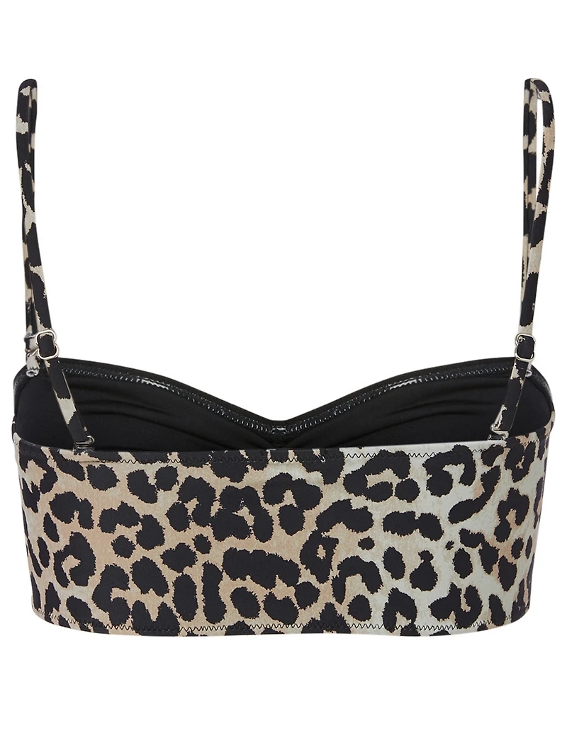 Bandeau Bikini Top Leopard Print