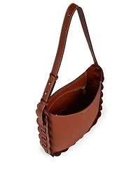 Medium Darryl Leather Hobo Bag