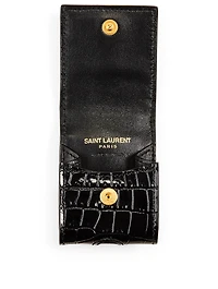 YSL Monogram Croc-Embossed Leather Airpods Case
