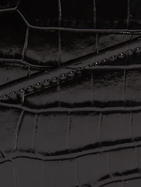 Mini Lou Croc-Embossed Leather Bag