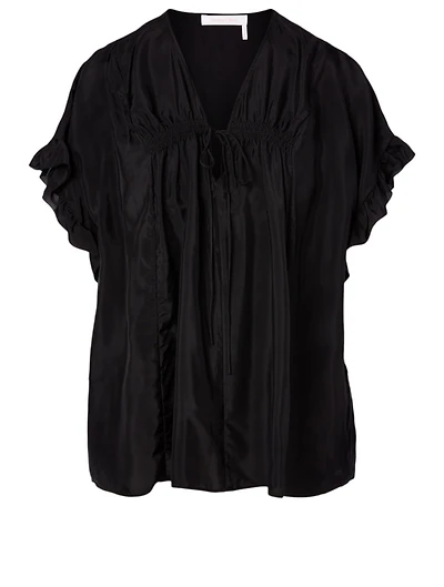Flowy Short-Sleeve Shirt