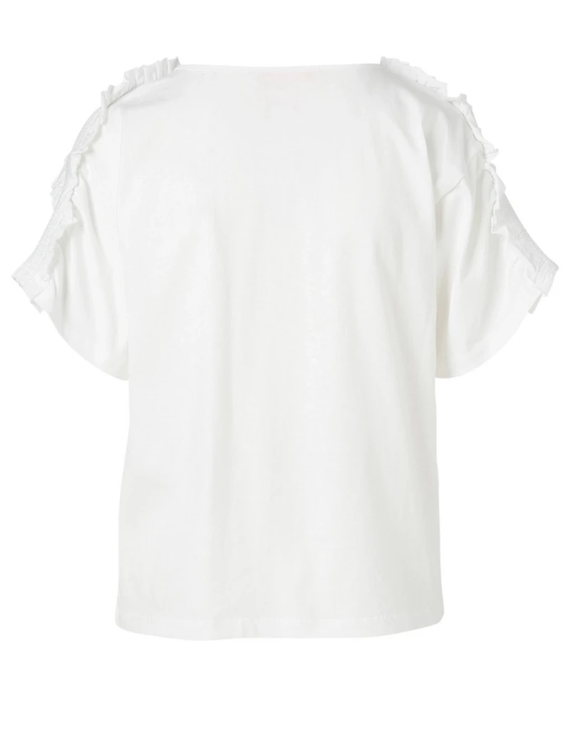 Cotton Smocked T-Shirt