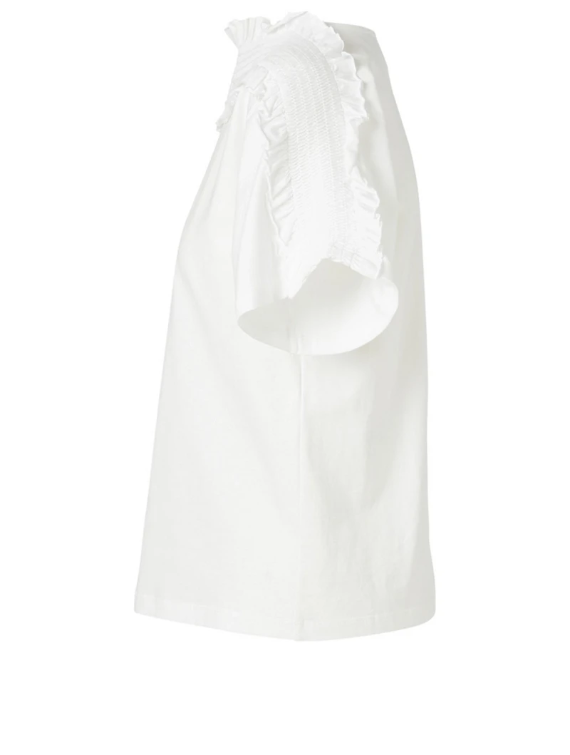 Cotton Smocked T-Shirt