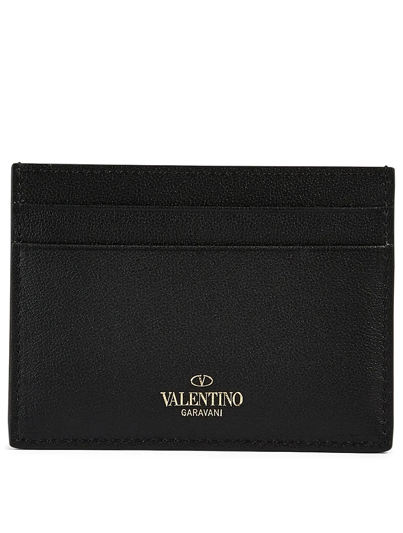 Rockstud Leather Card Holder