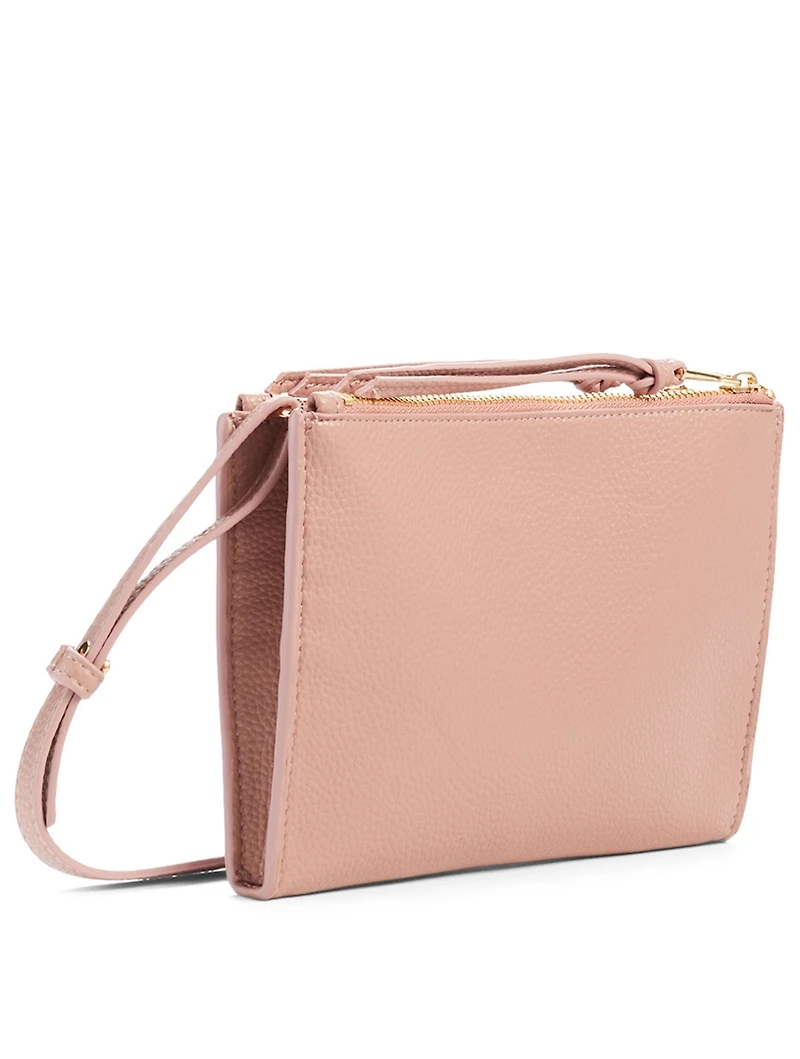 Vegan Leather Wallet Crossbody Bag