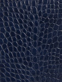 Large Croc-Embossed Vegan Leather Tote Bag