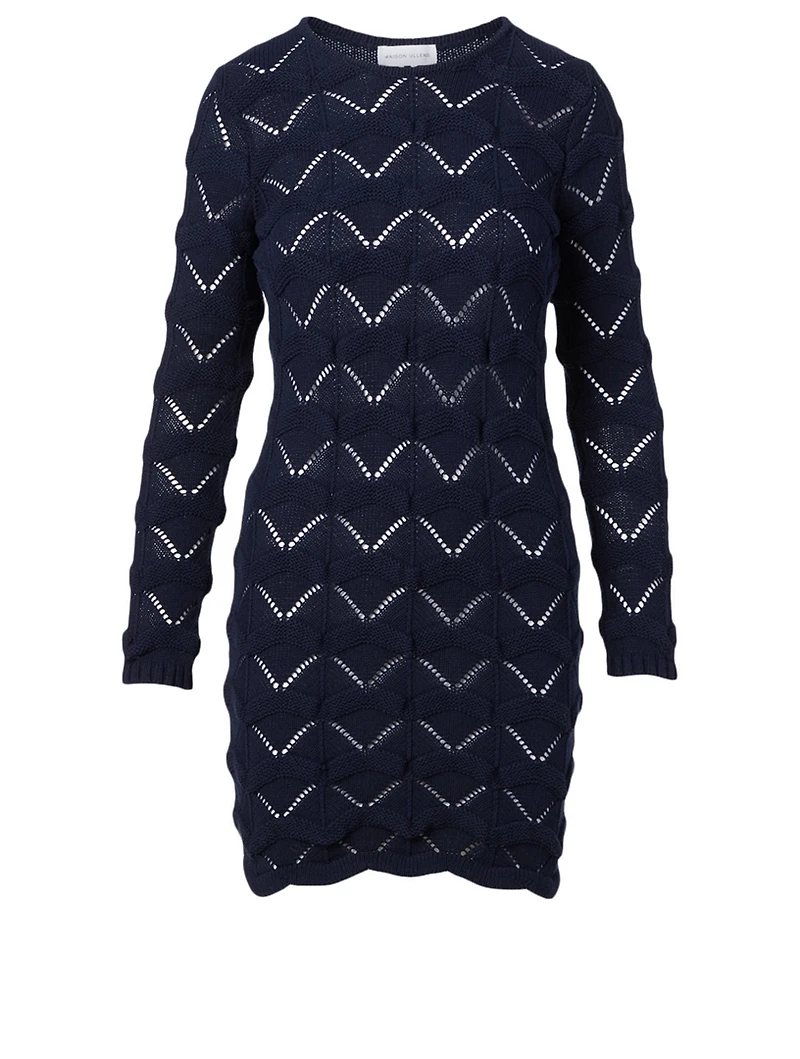 Macramé Long-Sleeve Dress