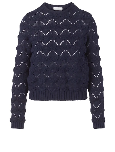 Macramé Long-Sleeve Sweater
