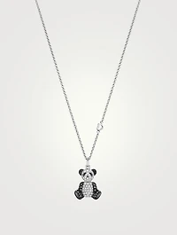 Petite Bo Bo 18K White Gold Necklace With Diamonds