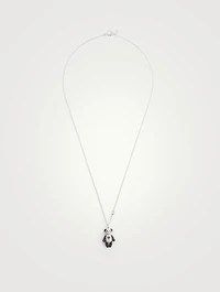 Petite Je T'Aime Bo Bo 18K White Gold Necklace With Diamonds