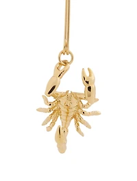 Gold-Tone Silver Scorpion Earring