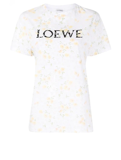 Cotton Logo T-Shirt Floral Print