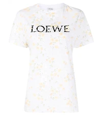 Cotton Logo T-Shirt Floral Print