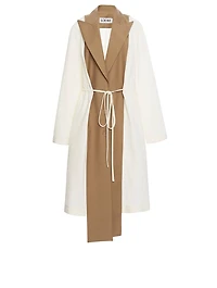 Wool Paneled Trench Coat