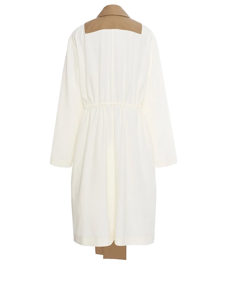 Wool Paneled Trench Coat