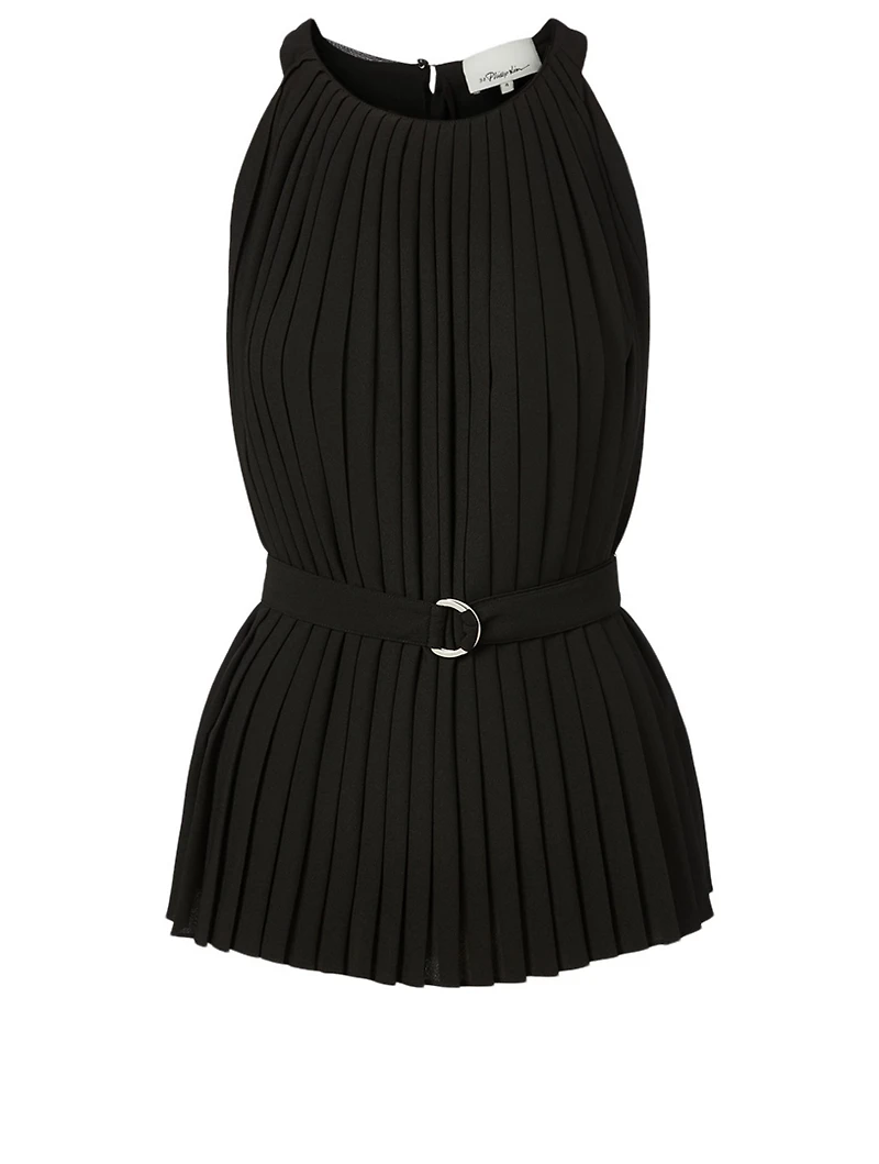 Pleated Sleeveless Top