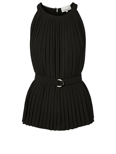 Pleated Sleeveless Top