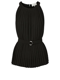 Pleated Sleeveless Top