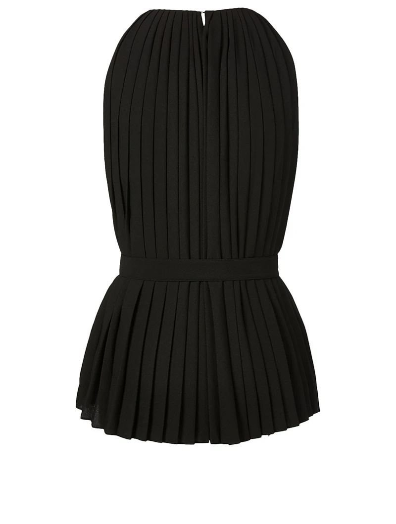 Pleated Sleeveless Top