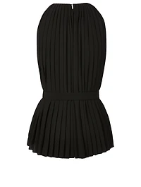 Pleated Sleeveless Top