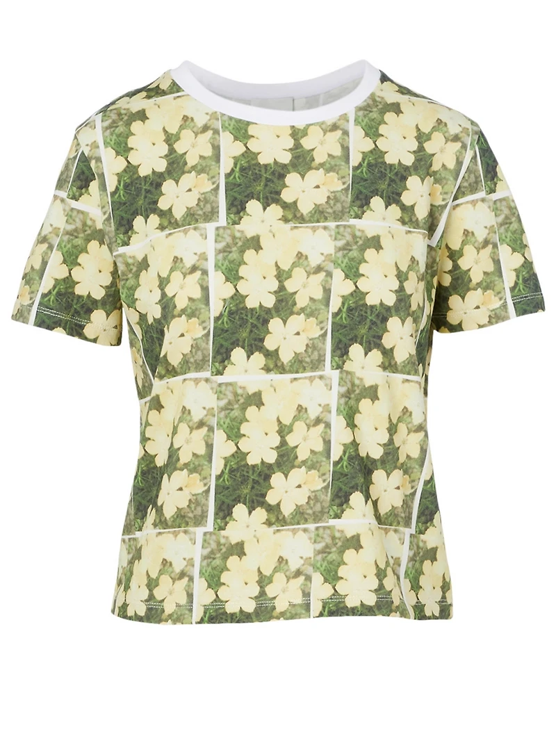 Cotton T-Shirt Daisy Print