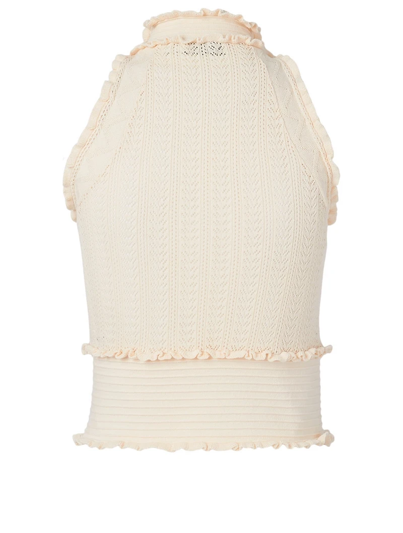 Reba Cotton Knit Mockneck Top