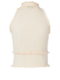 Reba Cotton Knit Mockneck Top