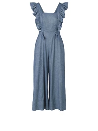 Amy Linen-Blend Wide-Leg Jumpsuit