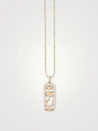 14K Gold Charm Necklace With Diamonds
