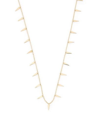 Large 14K Gold Fringe Necklace