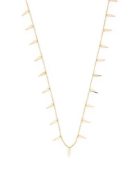 Large 14K Gold Fringe Necklace