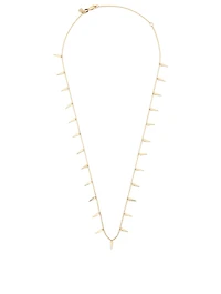 Large 14K Gold Fringe Necklace