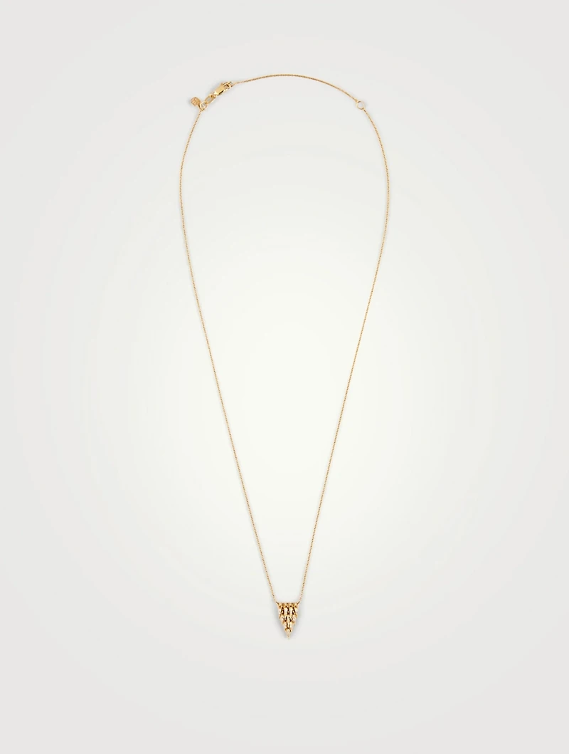 14K Gold Cascade Necklace With Diamonds