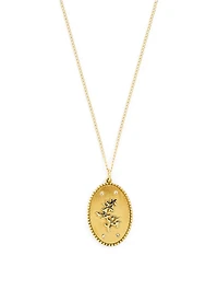 Pomegranate Vine 10K Gold Pendant Necklace - 18" Chain