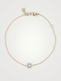 14K Gold Daisy Bracelet With Diamonds